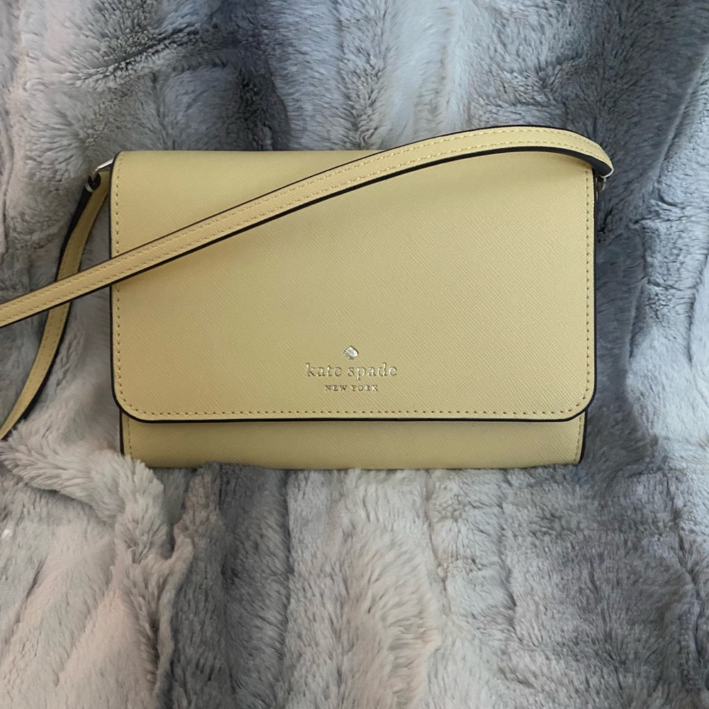 Yellow Kate Spade wallet/crossbody bag